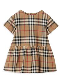 Baby Girl's Lena Check Dress - Archive Beige Check - Size 9 Months