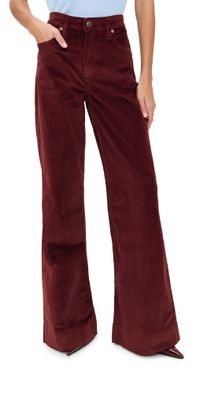 rag & bone Skylar High-Rise Corduroy Trousers Burgundy 25
