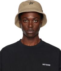 We11done Chapeau bob beige à logo