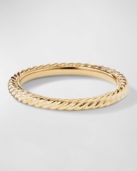 Cable Collectibles Stack Ring in 18K Gold, 2mm