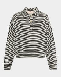 Men's Sailor Stripe Cotton Polo Sweatshirt