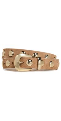 Madewell Essentials Western Studded Belt Soft Mahogany M