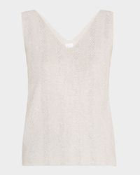 Rhinestone-Embellished Cotton Tank