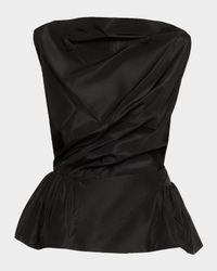 Sleeveless Draped Peplum Top