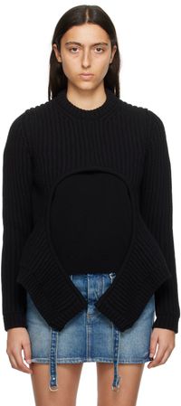 Off-White Black Meteor Cut Out Sweater