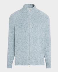 Men's Cashmere Zip Cardigan
