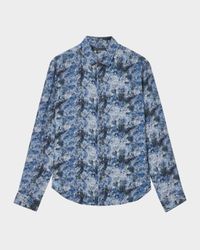 Men's Luca Linen Abstract Sport Shirt
