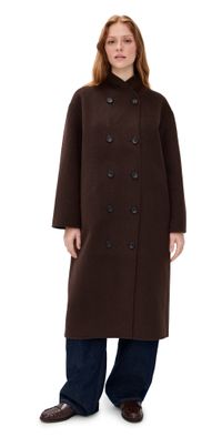 Alex Mill Long Sophia Coat Chocolate S