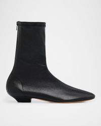 Apollo Leather Zip Ankle Boots