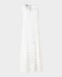 Polka Dot Organzino Sleeveless Midi Dress