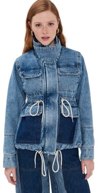 CO Cropped Flated Military Jacket Indigo S