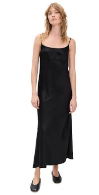 Theory Curve Slim Slip Dress Black 2