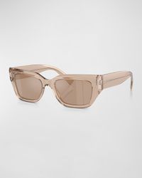 Sharp Acetate & Plastic Cat-Eye Sunglasses