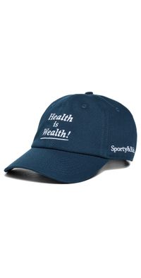 Sporty & Rich Health Is Wealth Cap Light Navy One Size