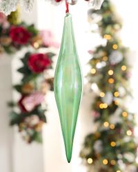Emerald Majesty Elliptical Christmas Ornament