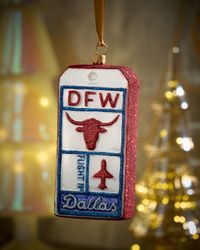 Dallas Luggage Tag Christmas Ornament