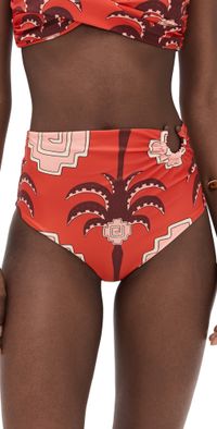 Johanna Ortiz Red Taita Bikini Bottoms Red/Wine/Pink XS
