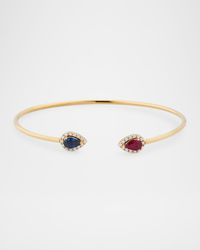Positano 18K Yellow Gold Diamond, Ruby, and Sapphire Bracelet