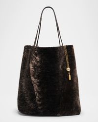 Spin Large Shearling Tote Bag