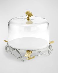 Butterfly Ginkgo Cake Stand With Dome