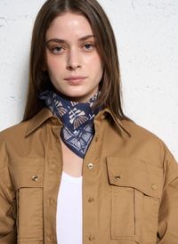 Apaches Collections - Foulard en coton - Taille Unique - Bleu