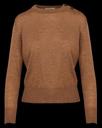 Sessun - Pull col rond en laine - Taille L - Beige
