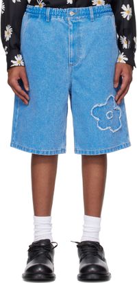 Marni Blue Patch Denim Shorts