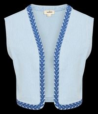 The Korner - Gilet oversize en coton mélangé - Taille 42 - Bleu