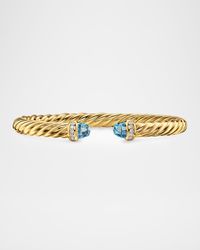 Cablespira Flex Bracelet with Gemstones and Diamonds in 18K Gold, 6mm