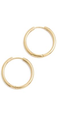 Madewell Demi Skinny Medium Hoop Earrings 14K Gold One Size