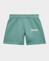 Kid's Vintage Logo-Print Shorts, Size 12M-4