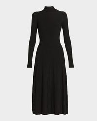 Tabitha Turtleneck Rib Long-Sleeve Maxi Dress