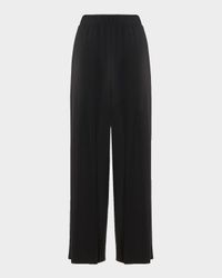 Wide-Leg Pure Trousers