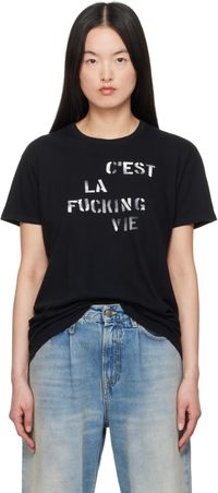 R13 Black 'C'est La Fucking Vie' Boy T-shirt