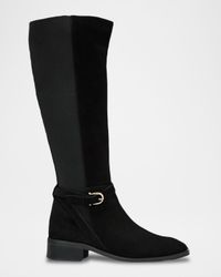 Claudette Suede Knee-High Boots
