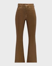 Carson Metallic Ankle Flare Jeans