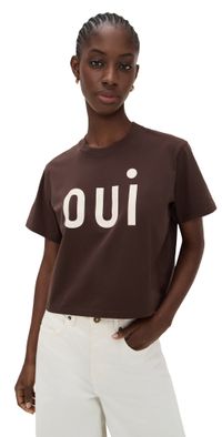 Clare V. Le Carre Tee Chocolate S