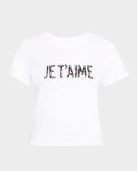 Je Taime Embellished Crewneck Tee