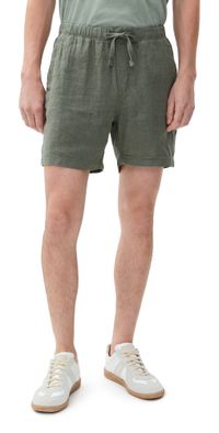 Faherty Essential Linen Shorts 6.5 Spruce S