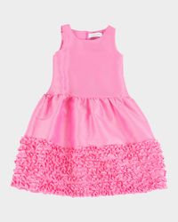 Girl's Sakura Ruffle Trim Dress, Size 3T-12