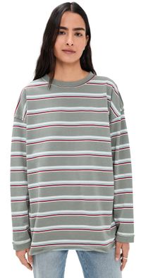 Lioness Horizon Long Sleeve Tee Ash Stripe XS
