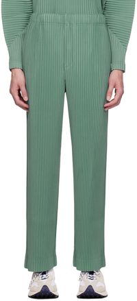 HOMME PLISSÉ ISSEY MIYAKE Green Monthly Color August Trousers