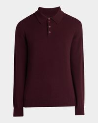 Men's Cashmere Knit Polo Sweater
