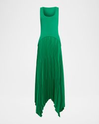 Davinia Pleated Drop-Waist Maxi Dress