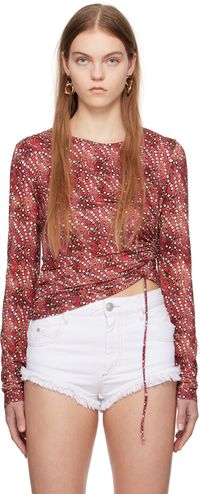 Isabel Marant Etoile Red Jazzy Long Sleeve T-Shirt