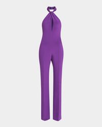 Silk Sable Halter Bootcut Jumpsuit