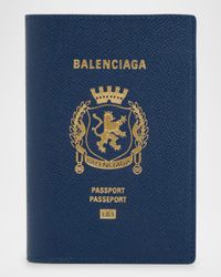 Men's Calfskin Logo Passport Holder