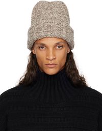 Maison Margiela Bonnet beige en laine