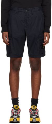 Stone Island Navy Patch Cargo Shorts