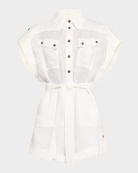 Rhiannon Cuffed Linen Romper
